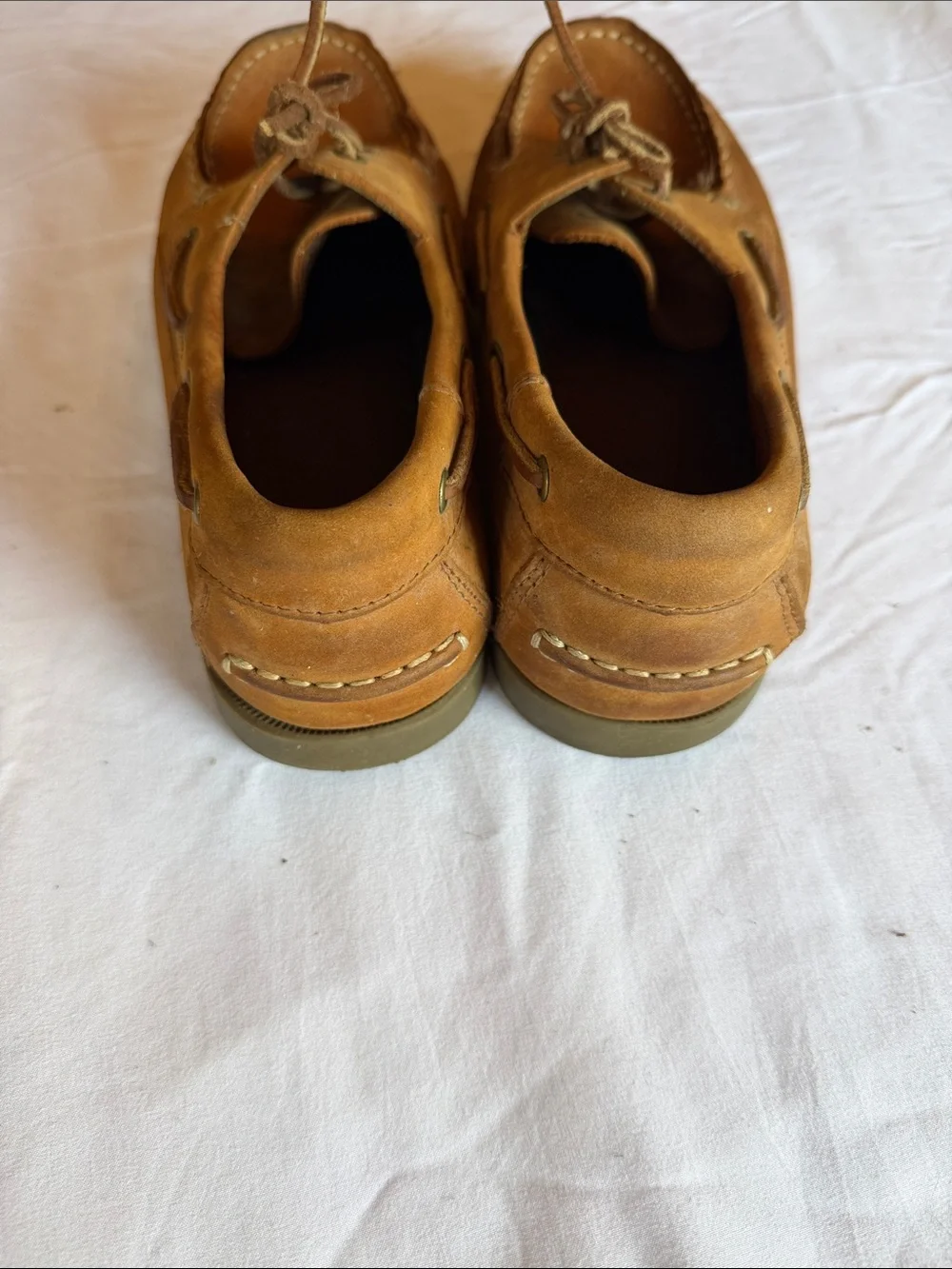 Faded Glory Men's Casual Leather Boat Shoes - Tan